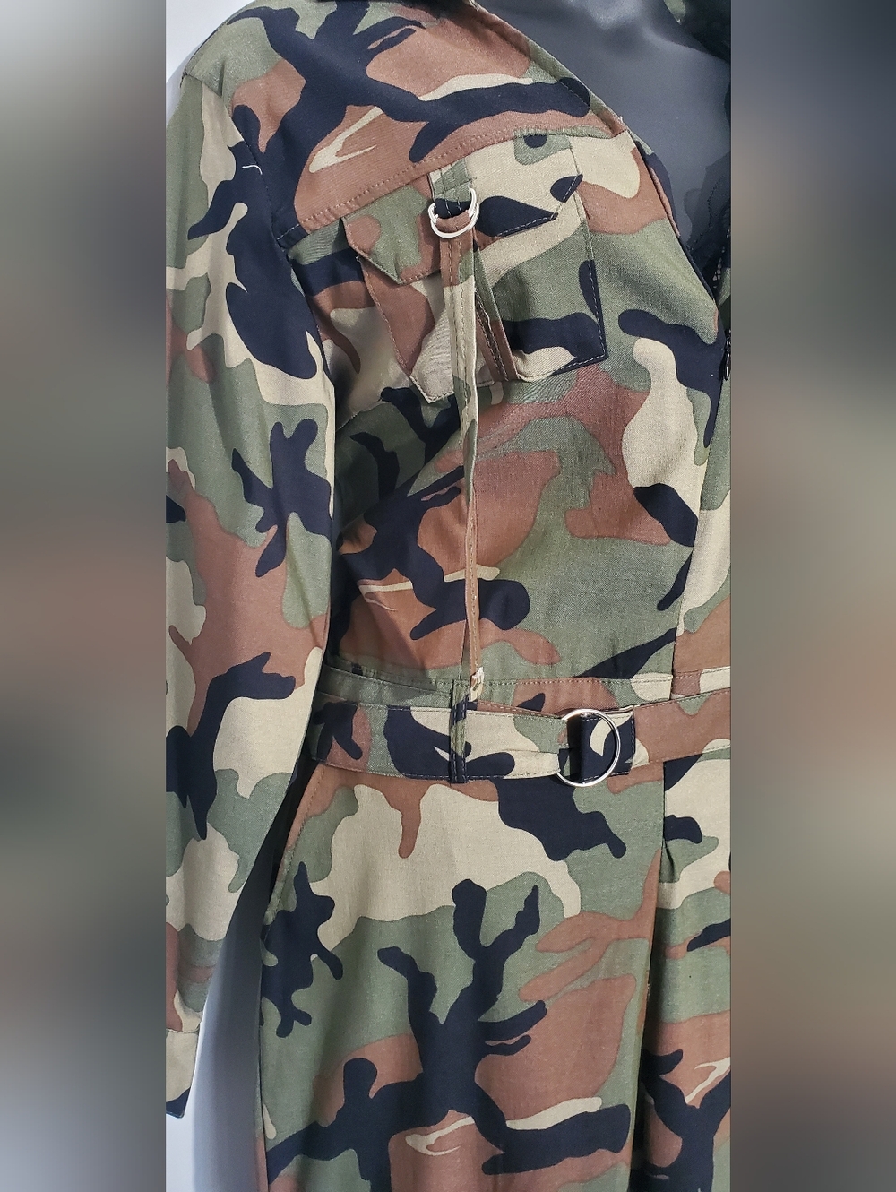 Camouflage Utility Jumpsuit - Green Camo - Picture 4 of 4